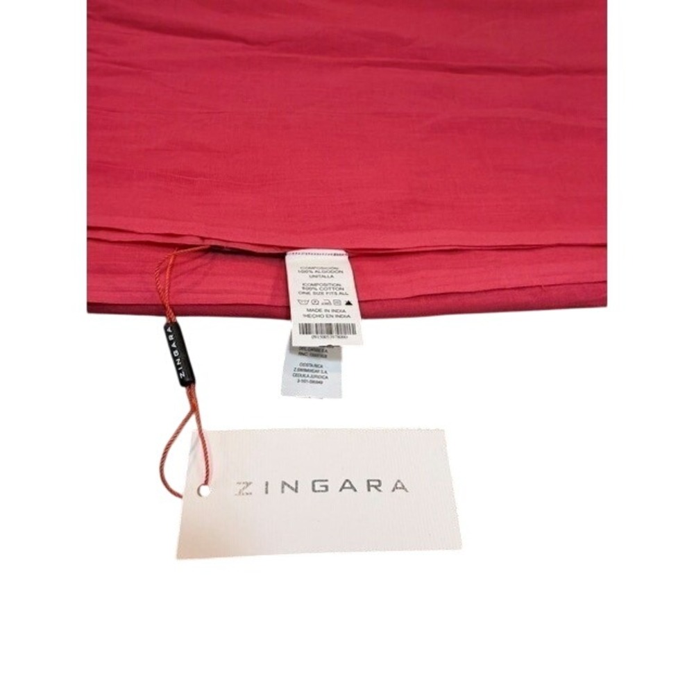 Zingara Pareo Vero Nectarine Luxury Fringe Wrap Shawl Sarong NWT $349‎ MSRP - Picture 2 of 5